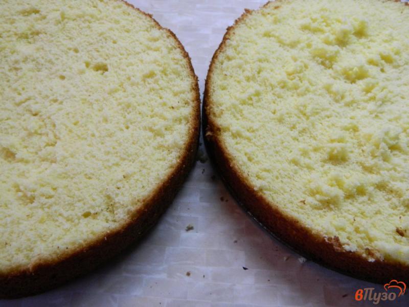 Фото приготовление рецепта: Воздушный торт со сметано-творожным кремом шаг №4
