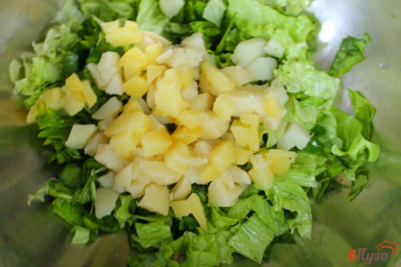 Фото приготовление рецепта: Салат с картофелем, яйцом и колбасой шаг №2