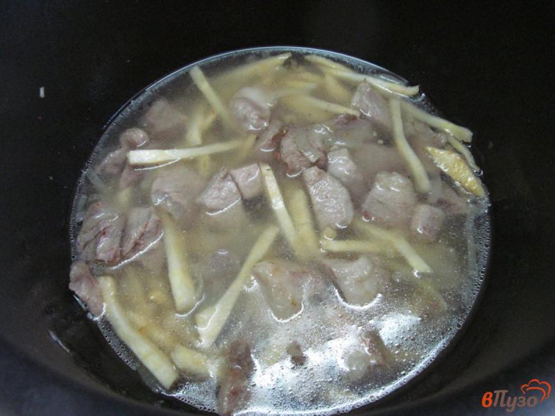 Фото приготовление рецепта: Свинина с рисом и морковью по-корейски в мультиварке шаг №3