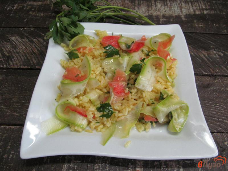Фото приготовление рецепта: Рис с кабачком и маринованным имбирем шаг №5