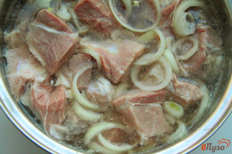 Фото приготовление рецепта: Шашлык из свинины с уксусом и луком шаг №4