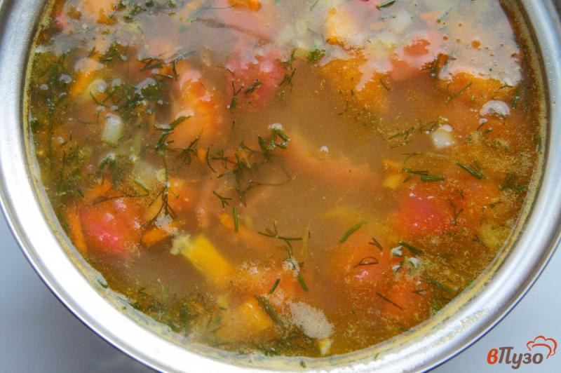 Фото приготовление рецепта: Гороховый суп с запеченными овощами шаг №10