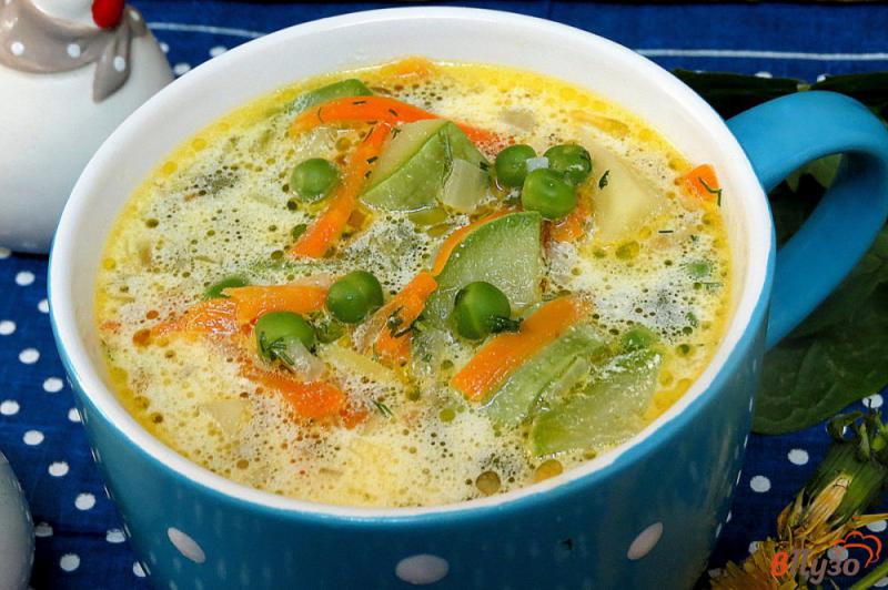 Фото приготовление рецепта: Суп с кабачком и сливками шаг №10