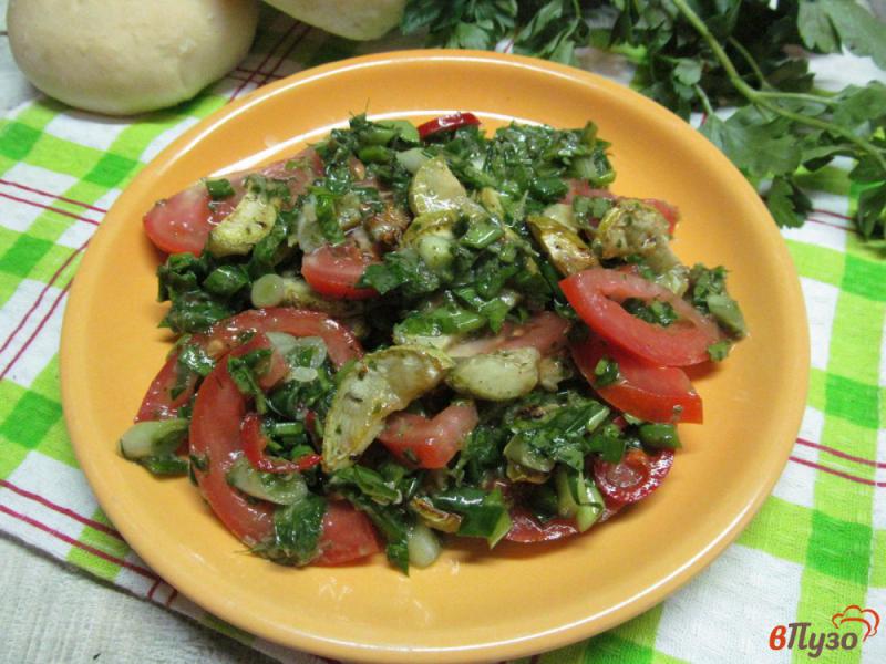 Фото приготовление рецепта: Салат из кабачка с помидором шаг №6