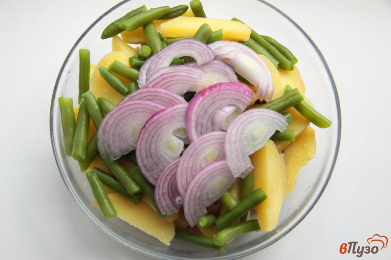 Фото приготовление рецепта: Датский салат с сельдью шаг №4