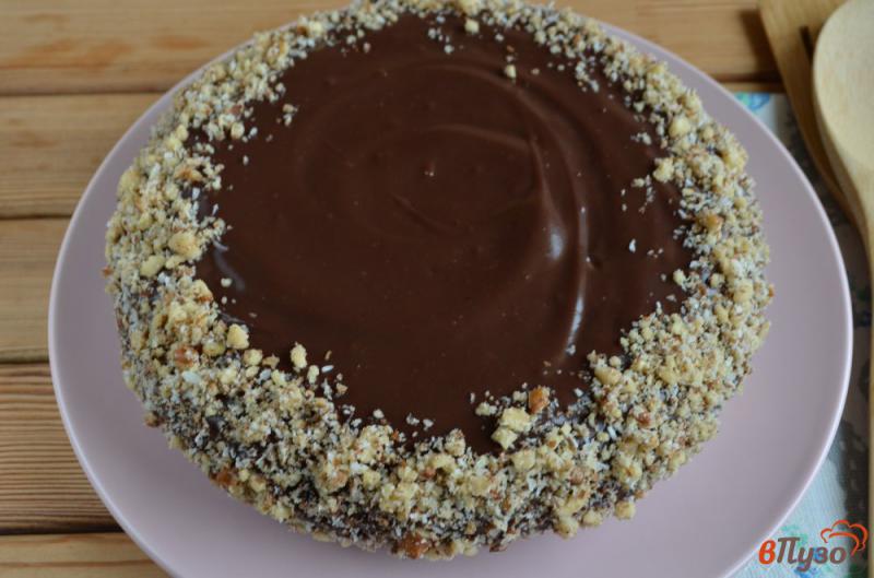 Фото приготовление рецепта: Шоколадный торт с шоколадным кремом шаг №10