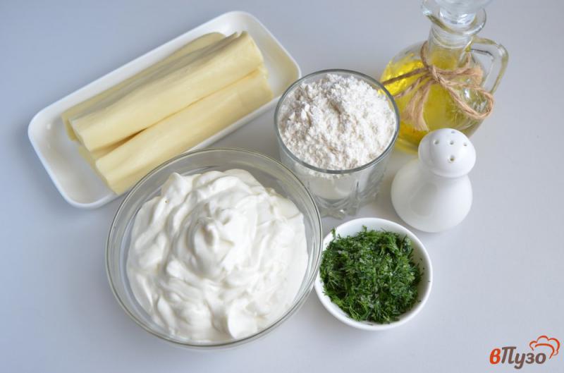 Фото приготовление рецепта: Кутабы с сыром и зеленью шаг №1
