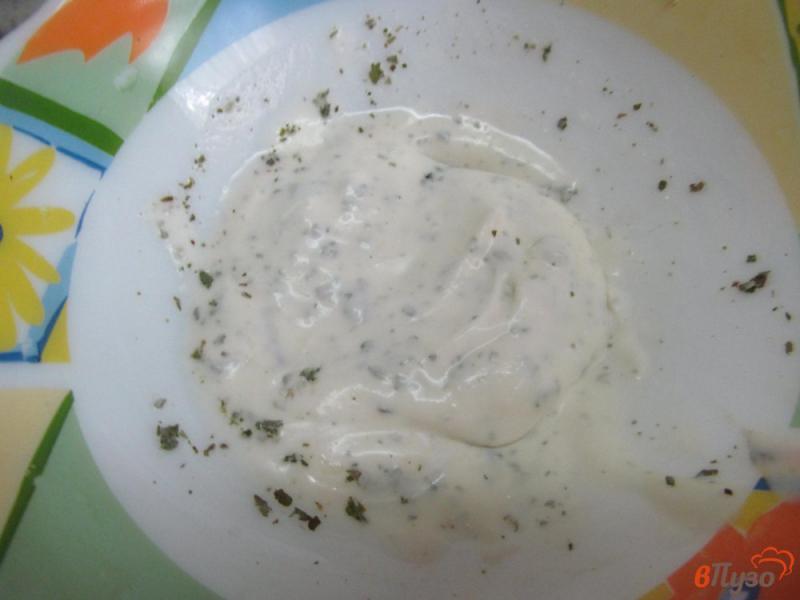 Фото приготовление рецепта: Закуска из тыквы с мятным соусом шаг №3