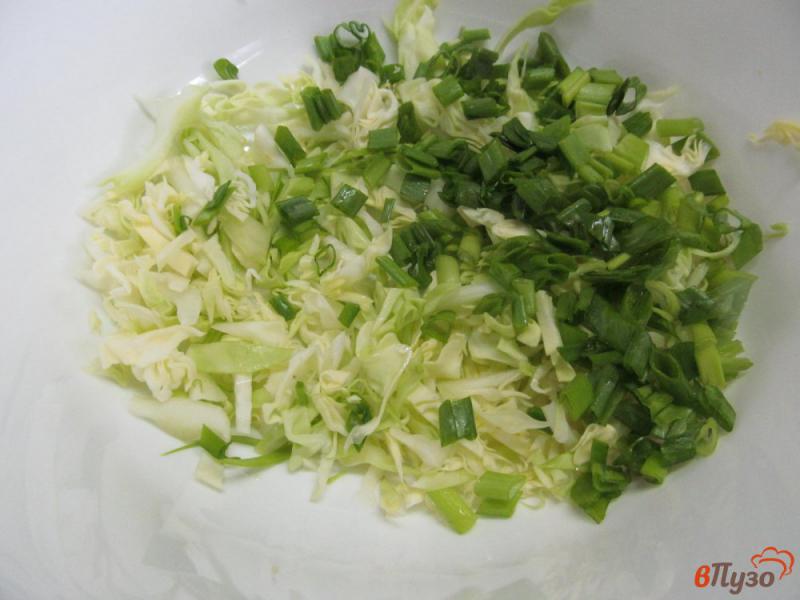 Фото приготовление рецепта: Салат «Зеленый» из молодой капусты шаг №1