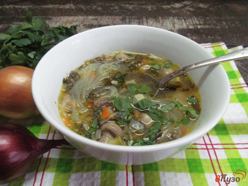 Фото приготовление рецепта: Суп с грибной поджаркой шаг №6