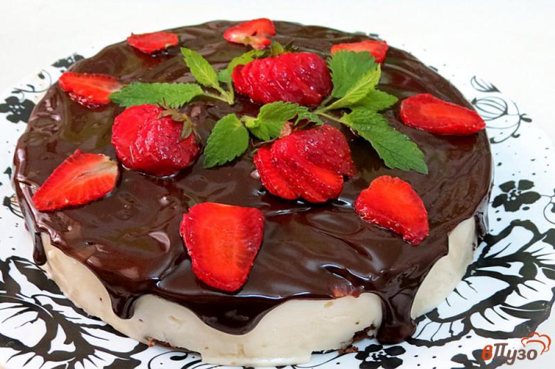 Фото приготовление рецепта: Творожный торт без выпечки шаг №10