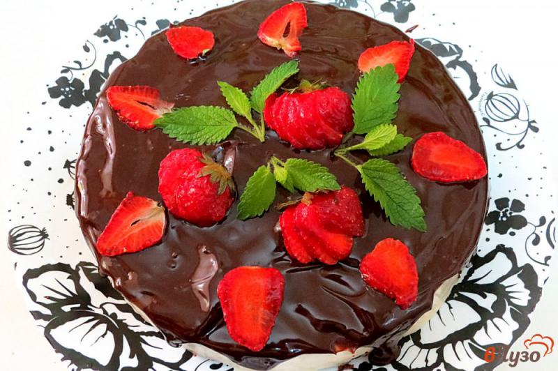 Фото приготовление рецепта: Творожный торт без выпечки шаг №11