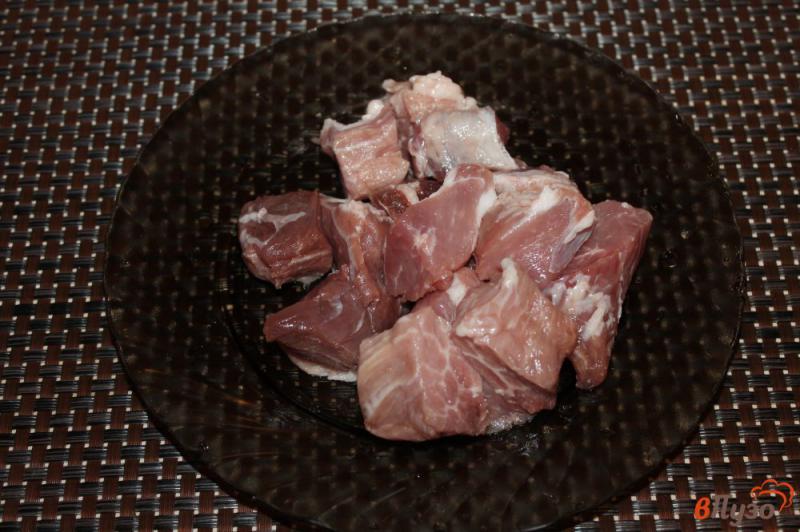 Фото приготовление рецепта: Жареная свинина с луком и кинзой шаг №1