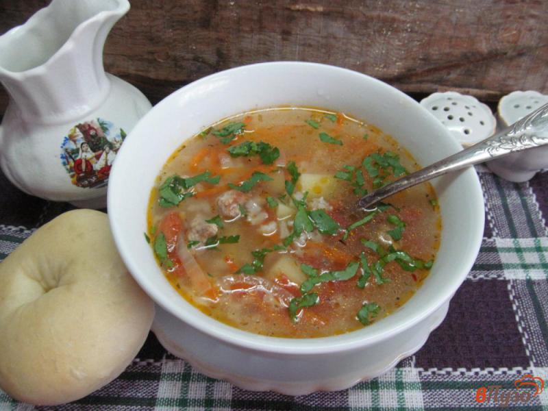 Фото приготовление рецепта: Рисовый суп «Мастава» шаг №7