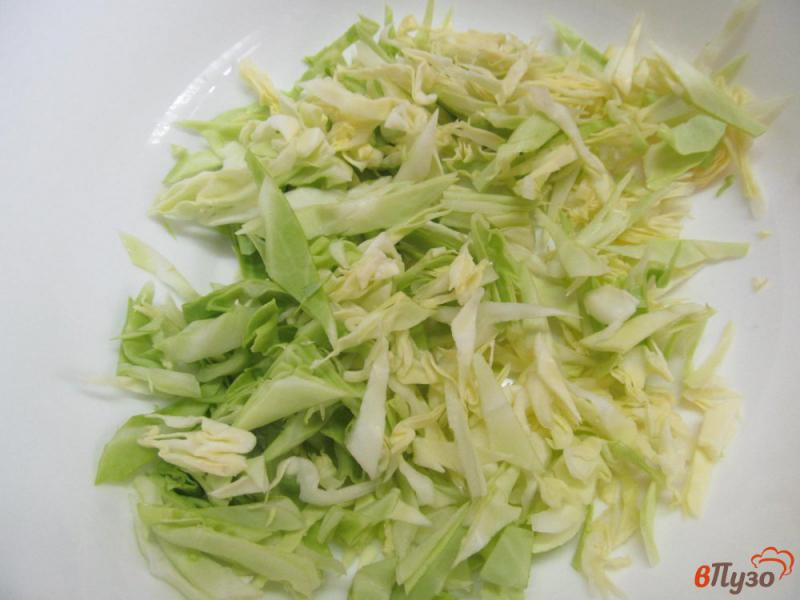 Фото приготовление рецепта: Салат из молодой капусты с апельсином и яблоком шаг №2