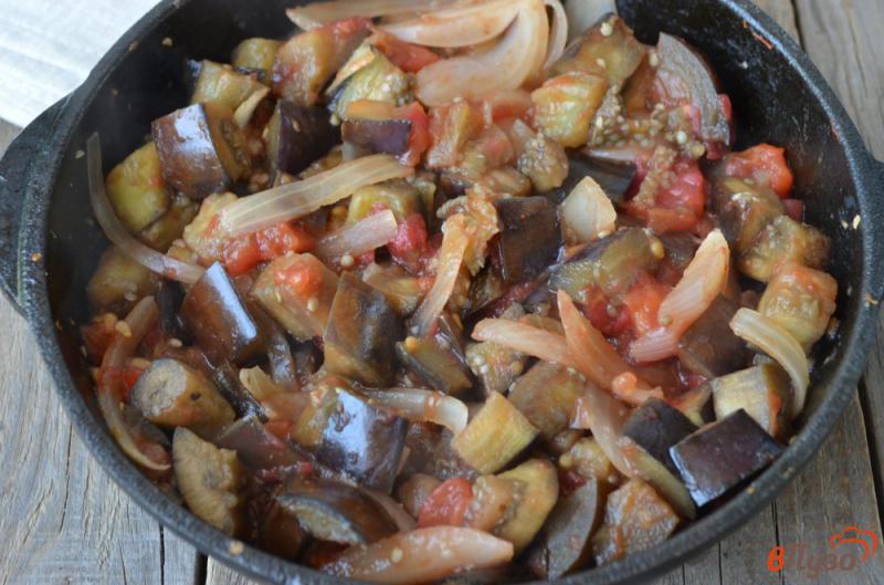 Фото приготовление рецепта: Суп-пюре из баклажанов и помидоров шаг №6