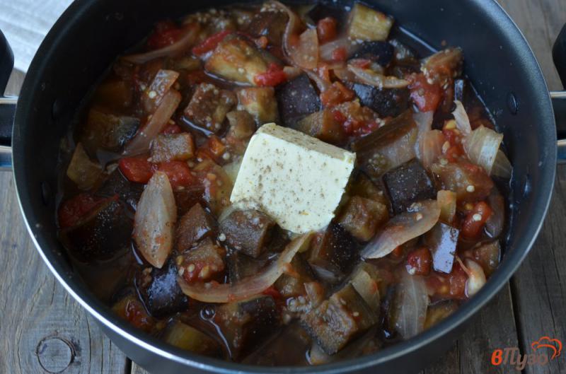 Фото приготовление рецепта: Суп-пюре из баклажанов и помидоров шаг №7