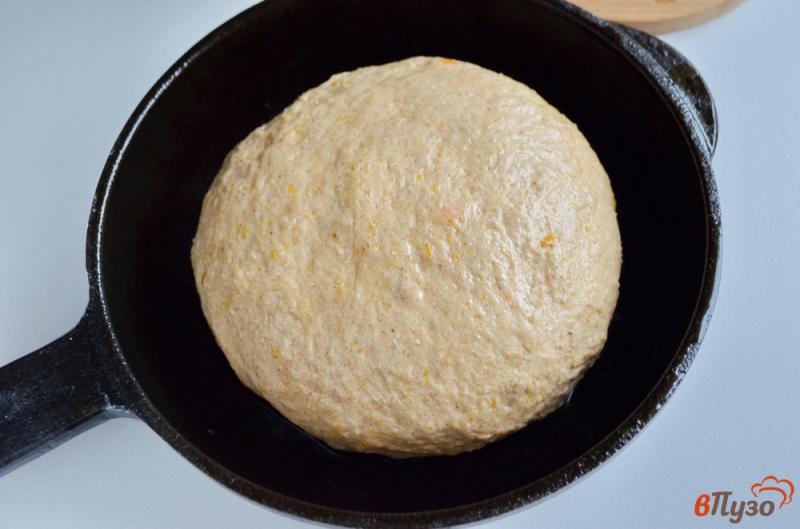 Фото приготовление рецепта: Тыквенный хлеб с гречневой мукой шаг №7