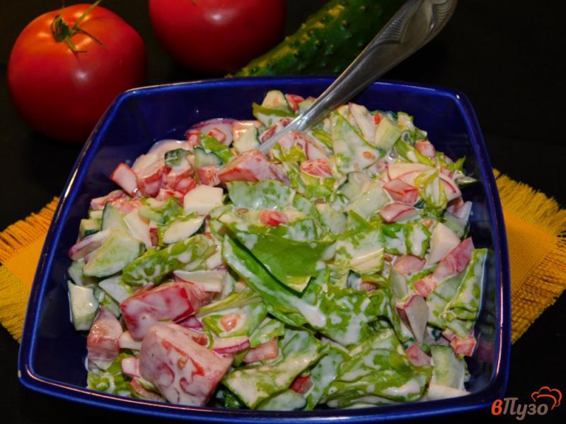 Фото приготовление рецепта: Салат витаминный, весенний шаг №5