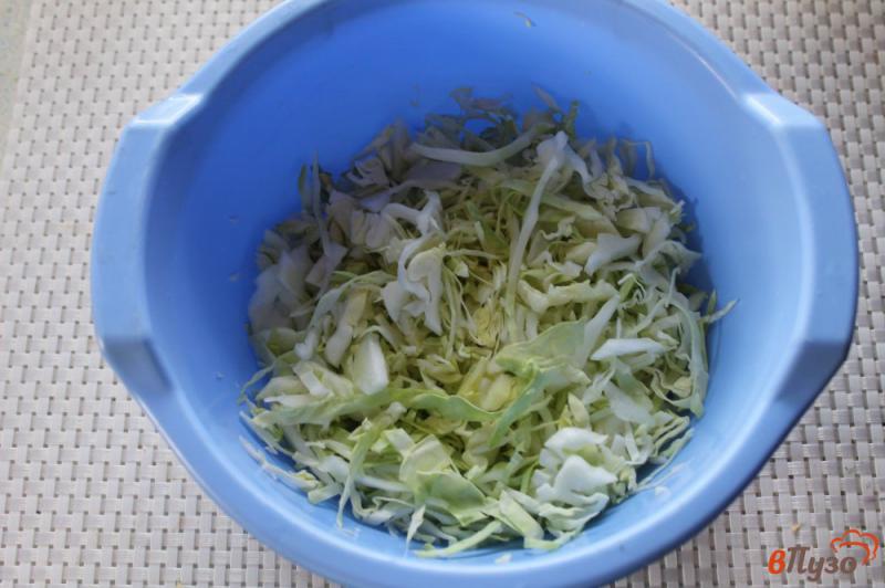 Фото приготовление рецепта: Салат из молодой капусты с курицей и кукурузой шаг №1
