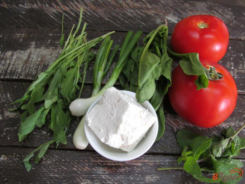 Фото приготовление рецепта: Помидорный салат с сыром «фета» шаг №1