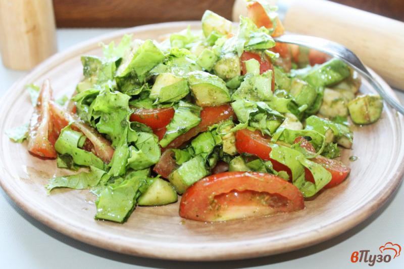 Фото приготовление рецепта: Теплый салат из кабачка шаг №7