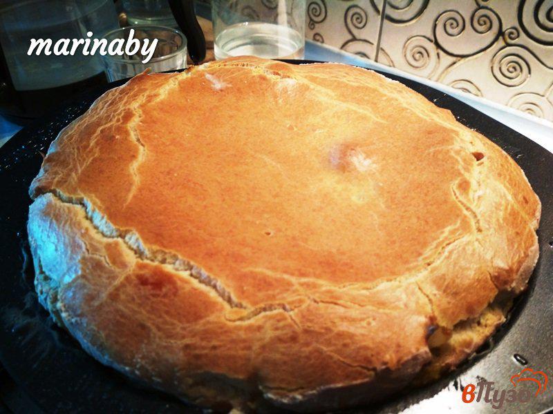 Фото приготовление рецепта: Заливной пирог с капустой шаг №8