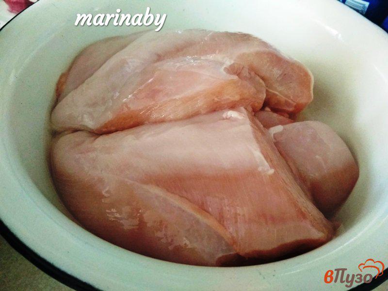 Фото приготовление рецепта: Кебаб из куриного филе в духовке с картофелем шаг №3