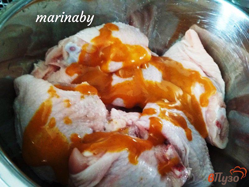 Фото приготовление рецепта: Куриные бедрышки в маринаде из соуса карри шаг №1
