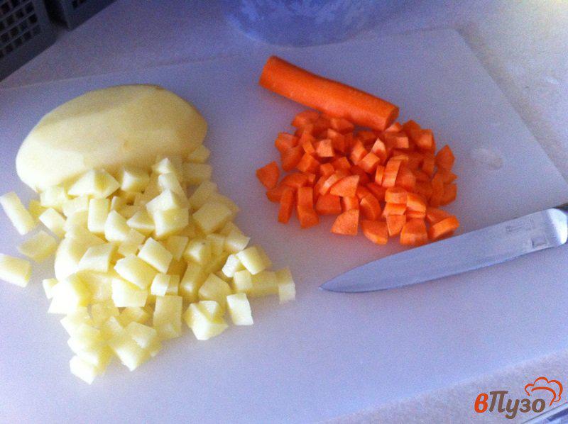 Фото приготовление рецепта: Овощной суп с индейкой шаг №2