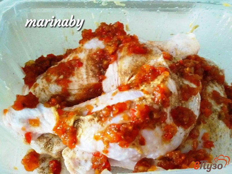 Фото приготовление рецепта: Куриные окорочка с картофелем по-грузински шаг №4