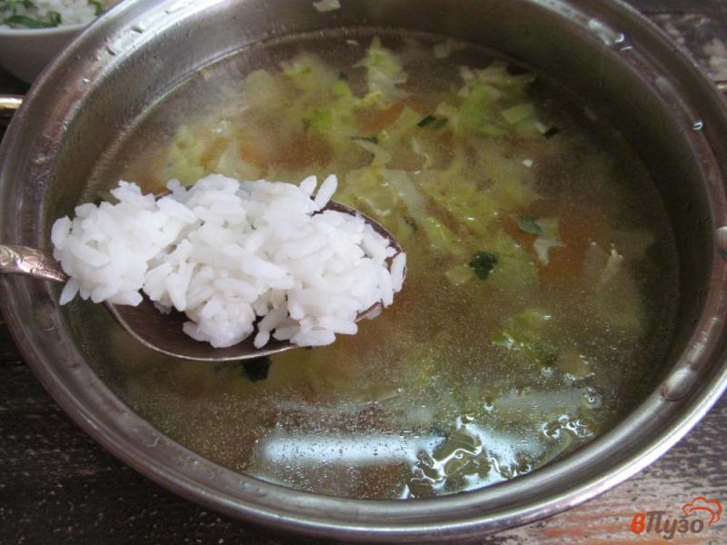 Фото приготовление рецепта: Суп на свинине с овощами и рисом шаг №5