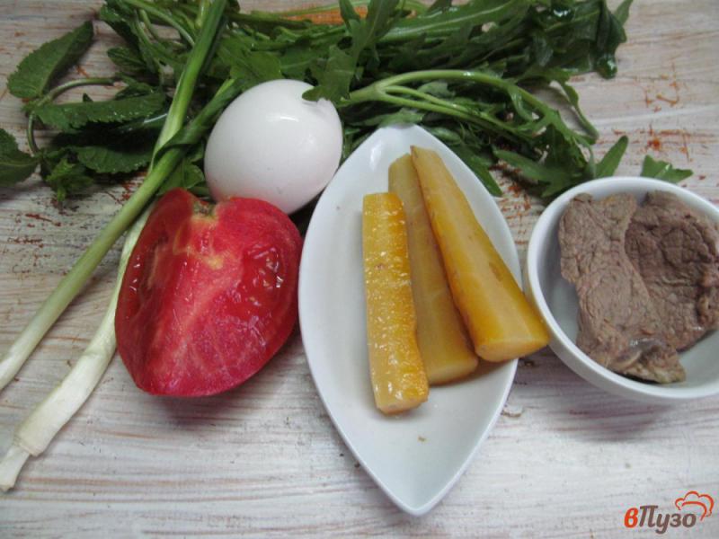 Фото приготовление рецепта: Салат из вареной говядины с рукколой шаг №1