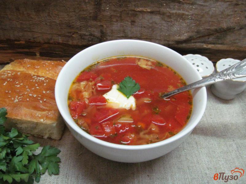 Фото приготовление рецепта: Овощной суп со свеклой и молодой капустой шаг №6