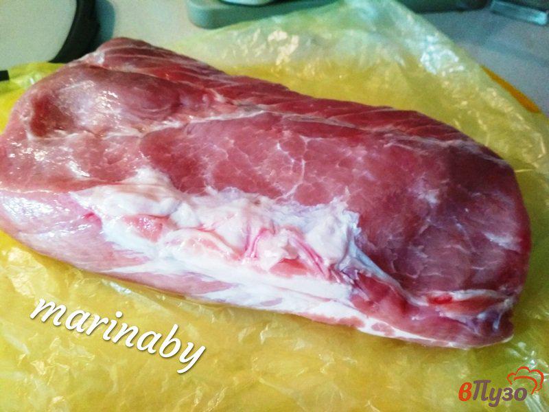 Фото приготовление рецепта: Запеченная свинина  с луком и сыром шаг №1
