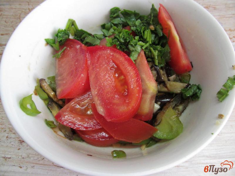 Фото приготовление рецепта: Салат из баклажана и курицы шаг №9