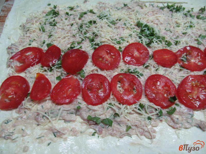 Фото приготовление рецепта: Пирог из лаваша с фаршем шаг №4