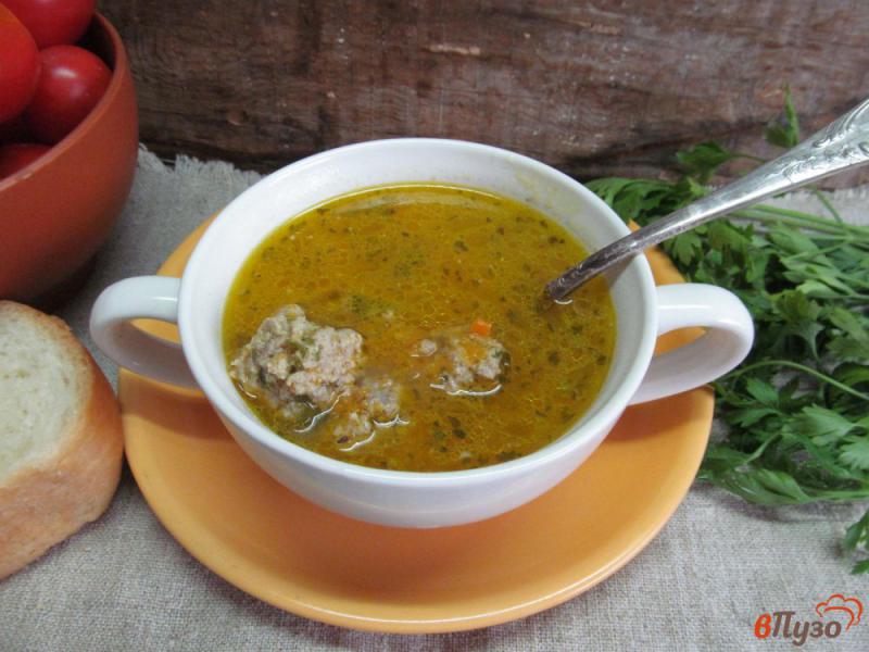 Фото приготовление рецепта: Морковный суп с фрикадельками шаг №8
