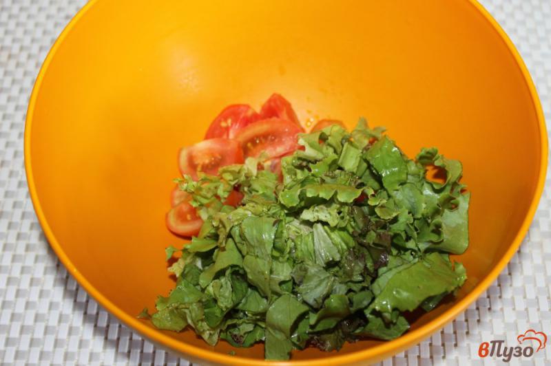Фото приготовление рецепта: Салат с баклажаном и куриным филе шаг №5