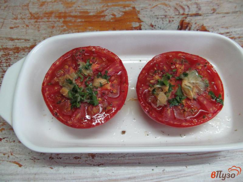Фото приготовление рецепта: Запеченные помидоры с сыром моцарелла шаг №3