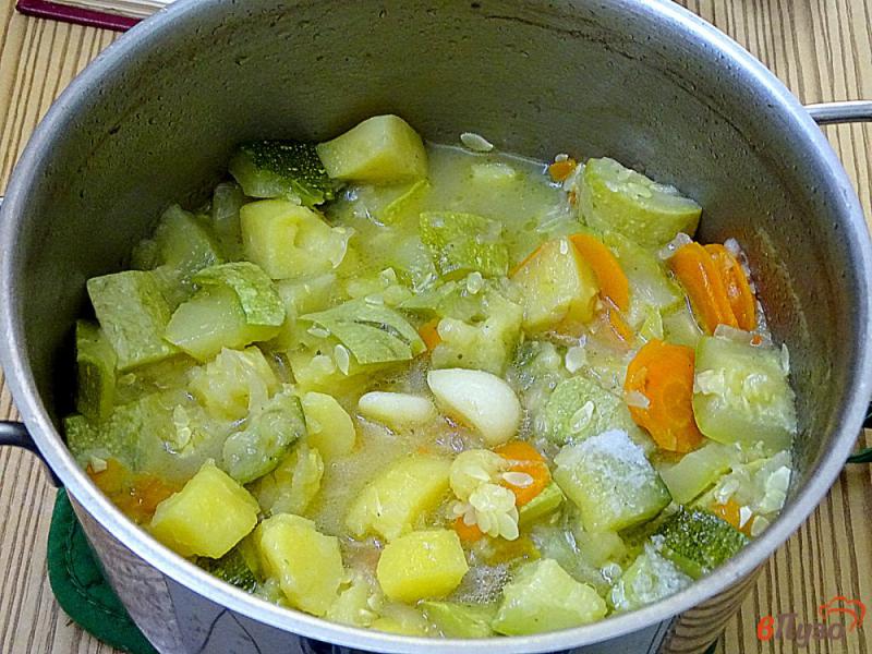 Фото приготовление рецепта: Суп пюре из кабачка шаг №9