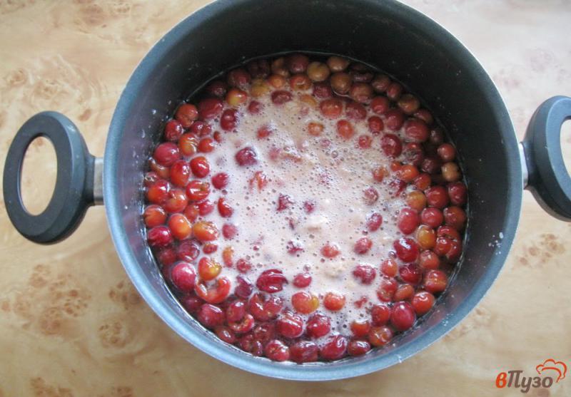 Фото приготовление рецепта: Варенье из вишни без косточек с корицей шаг №4