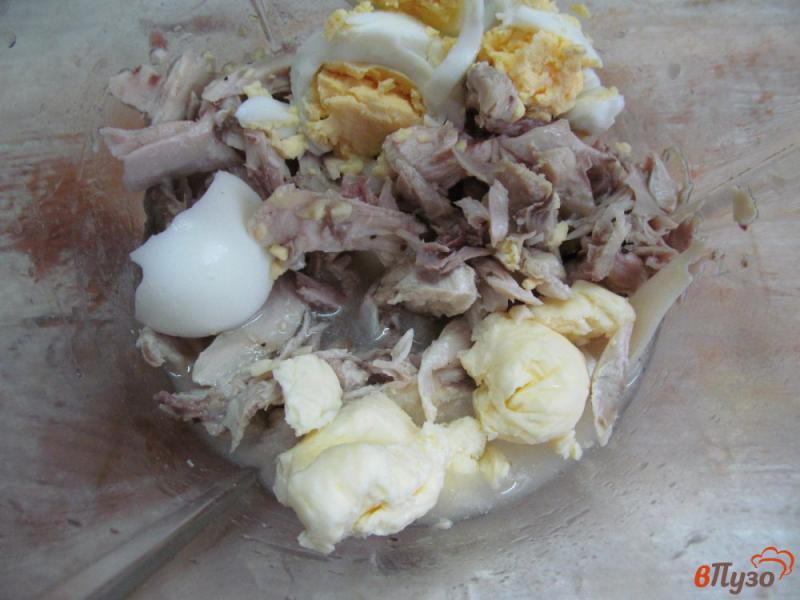 Фото приготовление рецепта: Паштет из курицы с каперсами и жареным луком шаг №3
