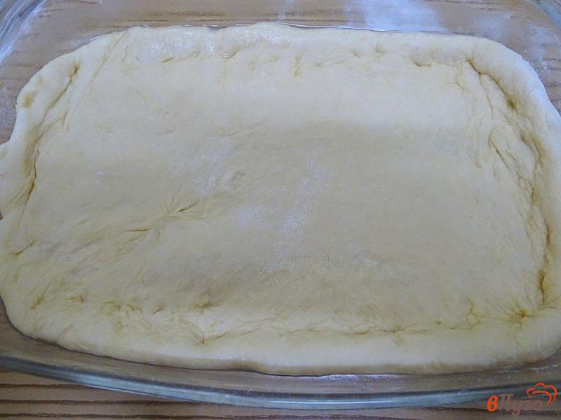 Фото приготовление рецепта: Дрожжевой пирог со сливами шаг №8