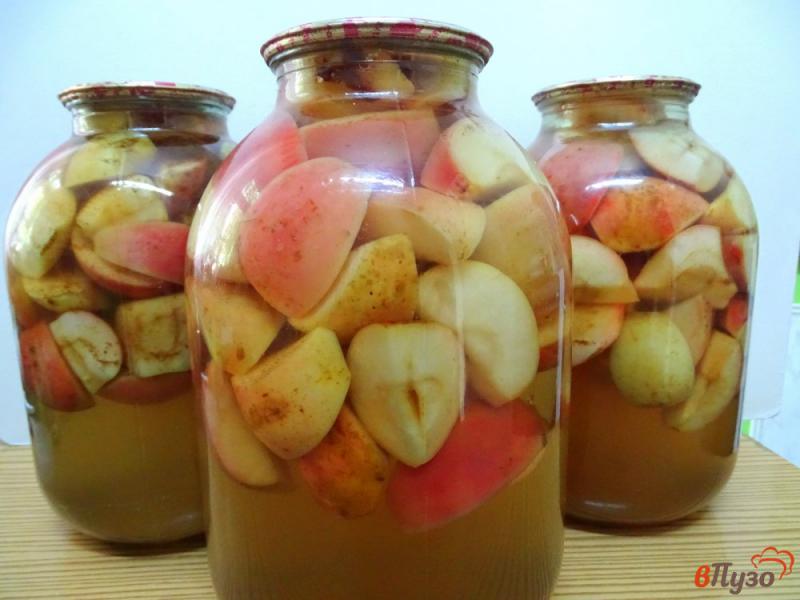 Фото приготовление рецепта: Компот из яблок на зиму без стерилизации шаг №7
