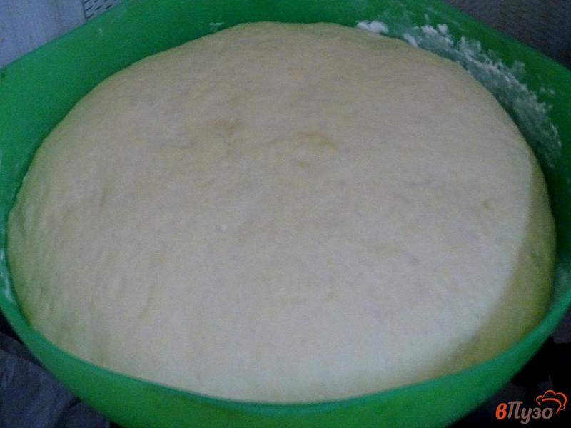 Фото приготовление рецепта: Пирожки дрожжевые с капустой и сезамом шаг №7