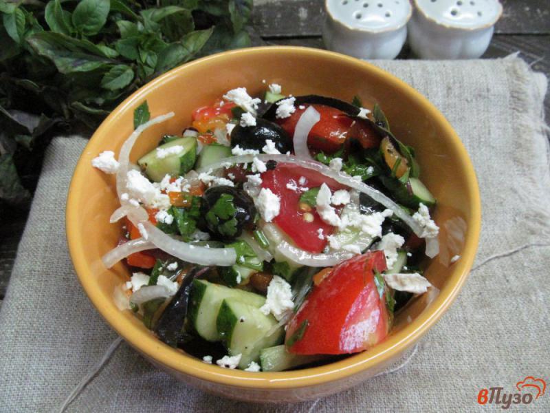 Фото приготовление рецепта: Овощной салат под соусом из печеного перца шаг №9