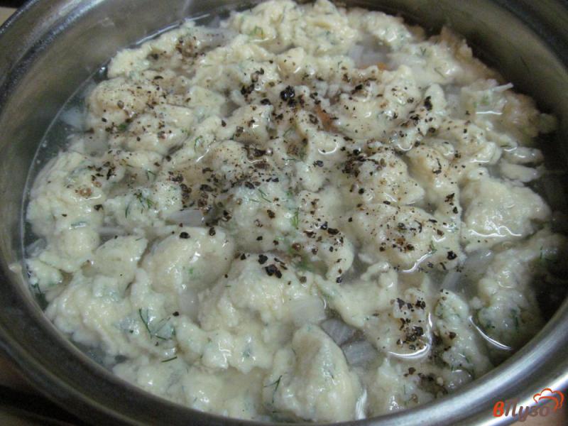 Фото приготовление рецепта: Овощной суп с рыбными клецками шаг №6