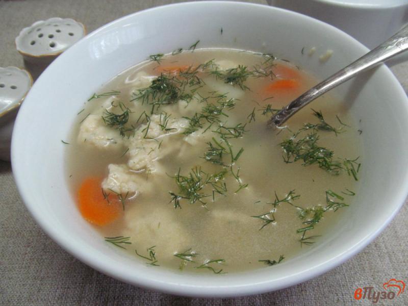 Фото приготовление рецепта: Овощной суп с рыбными клецками шаг №7