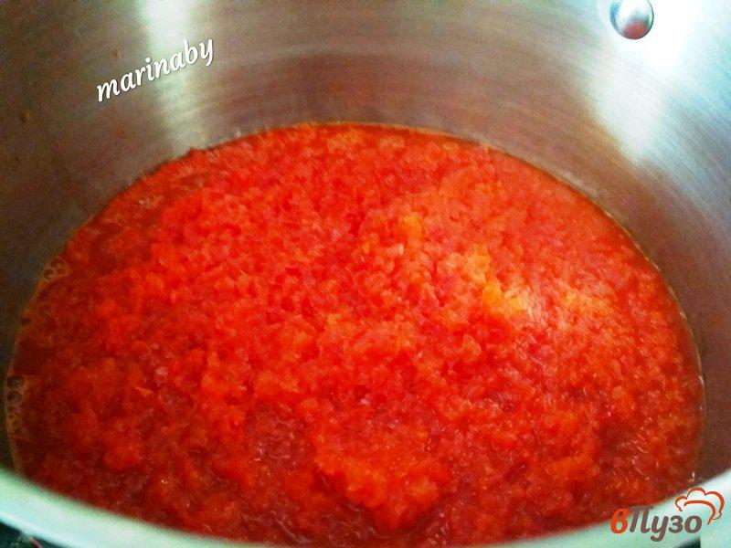 Фото приготовление рецепта: Баклажаны в заливке из сладкого перца на зиму шаг №5
